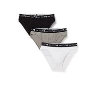 DIM Slip Homme Coton Stretch Confort x3, Noir/Gris/Blanc, XL