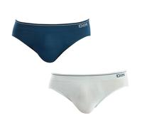 DIM Slip Homme Seamless Coton x2, Bleu Pale/Bleu Charon, XL