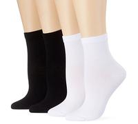Dim Socquette coton 3+1 Gtt Socquettes Femme NA Multicolore (Blanc/Noir/Blanc/Noir) 39/42 (Taille fabricant: 39/42) 4lot de4