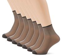 DIM Socquettes Femme Transparents Beauty Resist Confort & Tenue x6, Noir, Taille unique
