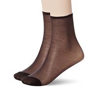 Dim Socquettes Sublim voile brillant bord sans compression X2 Socquettes Femme NA Noir (Noir) Taille unique (Taille fabricant: 35/41) 2lot de2