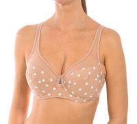 Dim Soutien-Gorge Femme Avec Armatures Generous Classique x1 Soutien-Gorge, Marron à Pois Blanc, 95B