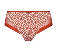 DIM Generous Classique x1 Culotte Femme, Rouge à Fleurs Blanches, L