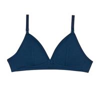 DIM Soutien-Gorge Fille Triangle Sans Armatures en Coton Bio x1, Blue Navy, 85A