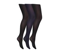 Dim Style Opaque Veloute X3 Collants Femme NA Multicolore (Noir/Marine/Noir 0hz) Large (Taille fabricant: 4) 3lot de3