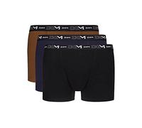 Dim Homme Boxer Clasic Cotton Stretch 3 Boxeur ajust , Noir/Bleu Denim/Marron Brownie, L EU
