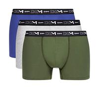 Dim Boxer Coton Stretch Respirant maintien optimal Homme x3, Nude Chiné/Bleu Barbeau:noir, 6