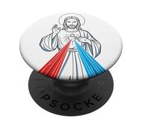 Dimanche de la Divine Miséricorde : Jésus, catholique PopSockets PopGrip Adhésif