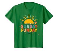Dimanche Funday : Joyeuse Plage Plage Ambiance Estivale, T-Shirt, Enfant, Vert Kelly, 10 Ans