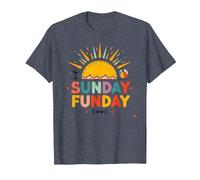 Dimanche Funday : Joyeuse Plage Plage Ambiance Estivale, T-Shirt, Homme, Bleu Chiné, M