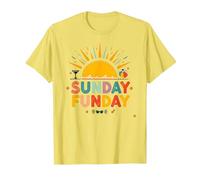 Dimanche Funday : Joyeuse Plage Plage Ambiance Estivale, T-Shirt, Homme, Citron, XL