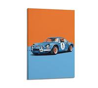 DIMAO Poster Supercar pour voiture de course Alpine A110 - 40 x 60 cm