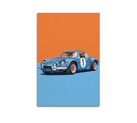 DIMAO Poster Supercar pour voiture de course Alpine A110 - 40 x 60 cm