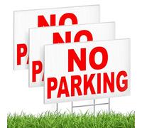 DIMARONGTON Lot de 3 panneaux « No Parking » avec piquets - 20,3 x 30,5 cm en coroplast Keep Off Grass