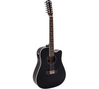 DIMAVERY DR-612 Guitare western 12 cordes, noir