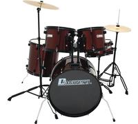DIMAVERY DS-200 Ensemble de percussion, bordeaux