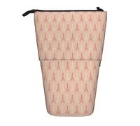 DIMDTBMT Trousse télescopique - Couleurs douces Motif Tour Eiffel France - Trousse à crayons sur pied, trousse à crayons, trousse de maquillage pour garçons, filles, adolescents, étudiants et bureau,