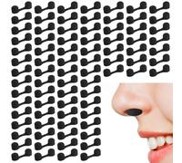 Dimeho Lot de 200 filtres de nez jetables en éponge pour pulvérisation, bronzage, soudure, allergies à la poussière, zones de construction (noir)