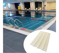 DIMEIYAN Grille de Drainage débordement Piscine, Grille épissée en Plastique ABS for Blanche, Options Paquet Largeur 15-30cm(White 20cm,2pcs)