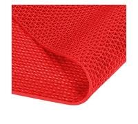 DIMEIYAN Tapis en caoutchouc commercial, drainage, sol de piscine de 0,6 cm d'épaisseur, polyvalent, maille creuse, en forme de S pour salle de bain, garage (rouge, 0,9 x 1 m)