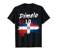 Dimelo KE LO KE Drapeau République Dominicaine Vieilli T-Shirt