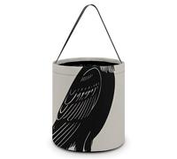 [Dimensions : 20 x 21 x 18 cm (l x L) - Sac fourre-tout vintage esthétique avec illustration de corbeau imprimé - Réutilisables pour les fêtes et les cadeaux