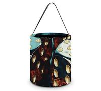 [Dimensions : 20 x 21 x 18 cm (l x L) - Sacs à bonbons imprimés pour Halloween - Réutilisables pour les fêtes et les cadeaux