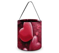 [Dimensions : 20 x 21 x 18 cm (l x L) - Sacs à bonbons imprimés pour Halloween, Saint-Valentin, cœurs - Réutilisables pour les fêtes et les cadeaux