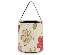 [Dimensions : 20 x 21 x 18 cm] Sac fourre-tout d'Halloween avec jolis motifs floraux imprimés - Réutilisables pour les fêtes et les cadeaux