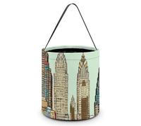 [Dimensions : 20 x 21 x 18 cm] Sac fourre-tout d'Halloween imprimé Austin Texas - Réutilisable pour les fêtes et les cadeaux