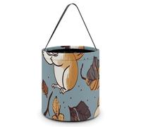 [Dimensions : 20 x 21 x 18 cm] Sac fourre-tout d'Halloween imprimé écureuil mignon - Réutilisable pour les fêtes et les cadeaux