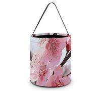 [Dimensions : 20 x 21 x 18 cm] Sac fourre-tout d'Halloween imprimé fleurs de prunier - Réutilisables pour les fêtes et les cadeaux