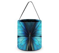 [Dimensions : 20 x 21 x 18 cm] Sac fourre-tout d'Halloween imprimé papillon bleu - Réutilisable pour les fêtes et les cadeaux