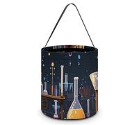 [Dimensions : 20 x 21 x 18 cm] Sac fourre-tout d'Halloween imprimé pour fête scientifique - Réutilisables pour les fêtes et les cadeaux