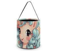 [Dimensions : 20 x 21 x 18 cm] Sac fourre-tout d'Halloween mignon animal arc-en-ciel cheval imprimé sacs à bonbons - Réutilisables pour les fêtes et les cadeaux