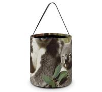 [Dimensions : 20 x 21 x 18 cms] Sac fourre-tout d'Halloween imprimé famille koala - Réutilisable pour les fêtes et les cadeaux
