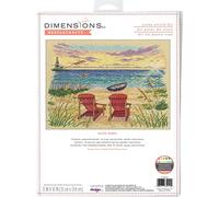 Dimensions Kit broderie point de croix 70-35412 débutants 33x25,4 cm 14 ct Aida naturelle 4 pièces