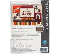 Dimensions Amour Mini Un Chien compté Point de Croix Kit-5 "X 7" 14 Barres