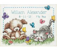 Dimensions B/Record Animaux Amis, Coton, Blanc, 12 x 9 inches
