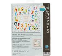 Dimensions Bébé câlins Record de Naissance Alphabet compté Cross Stitch Kit-12 X 12 14 Barres