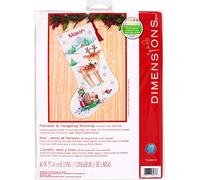 Dimensions Counted Cross Stitch Kit 16" Long-Reindeer Hedgehog Stocking (14 Count)