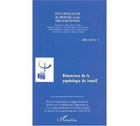 Dimensions de la psychologie du travail Tome 1 -8 - Collectif - L'harmattan - broché - Revue