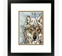 Dimensions Gold Petite Counted Cross Stitch Kit 5"X7"-Wolf (18 Count)