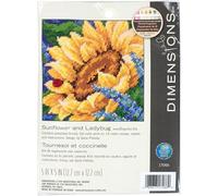 Dimensions Kit Canevas, Tournesol et Coccinelle