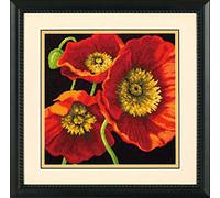 Dimensions Kit Canevas, Trio De Coquelicots