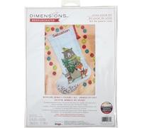 Dimensions Kit de broderie au point de croix 40,6 cm de long avec chaussettes d'animaux de la forêt (14 unités)