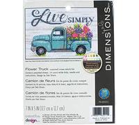 Dimensions Kit de broderie au point de croix compté pour débutants en tissu Aida blanc 17,8 x 12,7 cm
