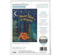 Dimensions Kit broderie point de croix 70-65224 Aventure nocturne 12,7x17,8cm 14 ct Aida bleu marine