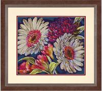Dimensions Kit de point de croix "Gold Collection Fabelles Flowers", motif à compter, 35,5x30,4cm