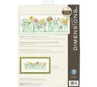 Dimensions – Kit point de croix compté – Bocaux à conserver alignés